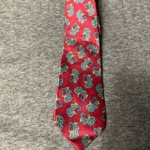 Christian Dior Multicolor Silk Tie Made In U.S.A